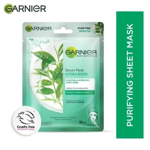 Garnier Skin Naturals Hydra Bomb Green Tea Serum Sheet Mask with Free Shipping - Picture 1 of 6