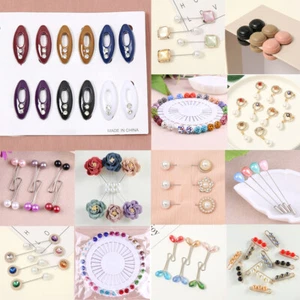 Muslim Hijab Pins Women Fashion Brooch Shawl Accessory Scarf Safety Clip Pins - Picture 1 of 147