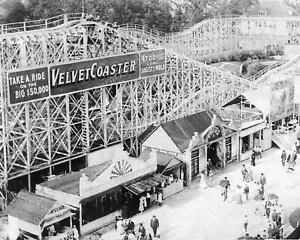Chicago Velvet Roller Coaster 1910 Vintage 8x10 Reprint Of Old Photo - Foto 1 di 1