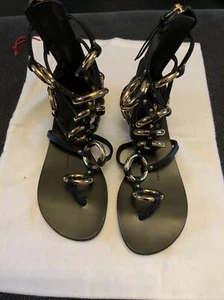 Giuseppe Zanotti black ladies Gladiator sandals NEW size UK 3. Eu36. - Picture 1 of 4