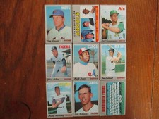 9-1970 Topps Cards(w/TOM  SEAVER/BERT  CAMPANERIS/TWINS TEAM CARD/ANGELS ROOKIES