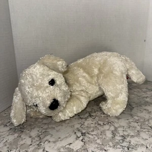 Tidbit Ty Classics Puppy Dog Plush Retriever Doodle Cream Ivory White 2001 Silk - Picture 1 of 8