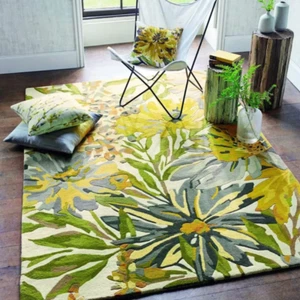 New Beautiful Flower Garden Hand Tufted Wool Rug - Picture 1 of 3