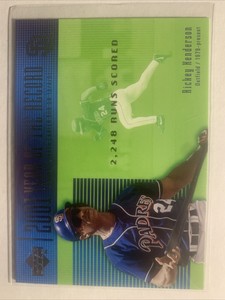 2002 Upper Deck 2001 Year of the Record Rickey Henderson