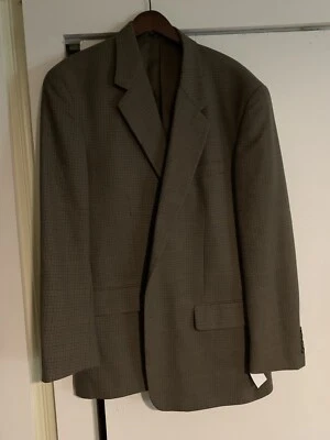 Traje Chaqueta Blazer Abrigo Deportivo Club Room 42 Marrón Pata de Gallo a Cuadros 2 Btn Foto 1 de 4