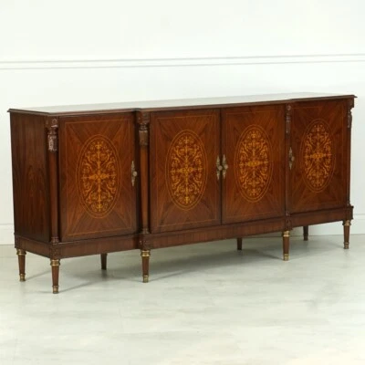 Traditional Rosewood 4 door Sideboard Server Buffet with inlay - Image 1 of 4
