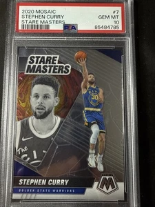 2020-21 Panini Mosaic Stare Masters #7 Stephen Curry Warriors PSA 10 - Bild 1 von 2