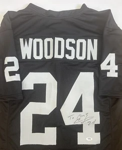 Charles Woodson Signed Autographed Jersey Oakland Raiders “To Chris” HOF PSA/DNA - Picture 1 of 4