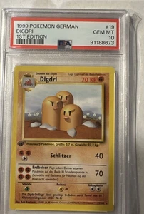 1999 Pokemon GERMAN 1st Edition Base Set Digdri - Dugtrio 19/102 PSA 10 GEM MINT - Picture 1 of 2