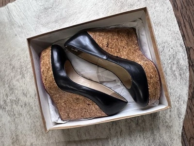 Christian Louboutin Coroclic 140 Patent Calf Leather Cork Platform Wedge Pump 40 - Image 1 of 4