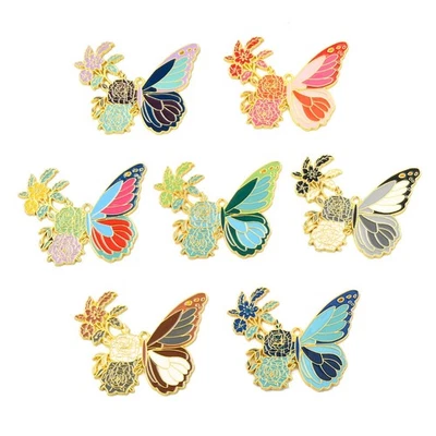 7шт бабочка сплава эмали подвески цветной цветок бабочка подвеска для ювелирных изделий - Изображение 1 из 4