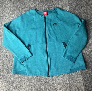 Nike Sportswear Tech Fleece Jacket Womens Extra Large Blue Teal Full Zip Jumper - Foto 1 di 12