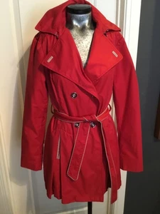 Laundry Shelli Segal Zweireiher Trenchcoat Regen Gürtel Schulterklappen Gr. S - Bild 1 von 13