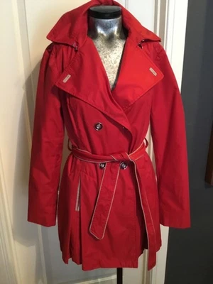 Gabardina de doble botonadura con cinturón de lluvia talla S Laundry Shelli Segal Foto 1 de 4