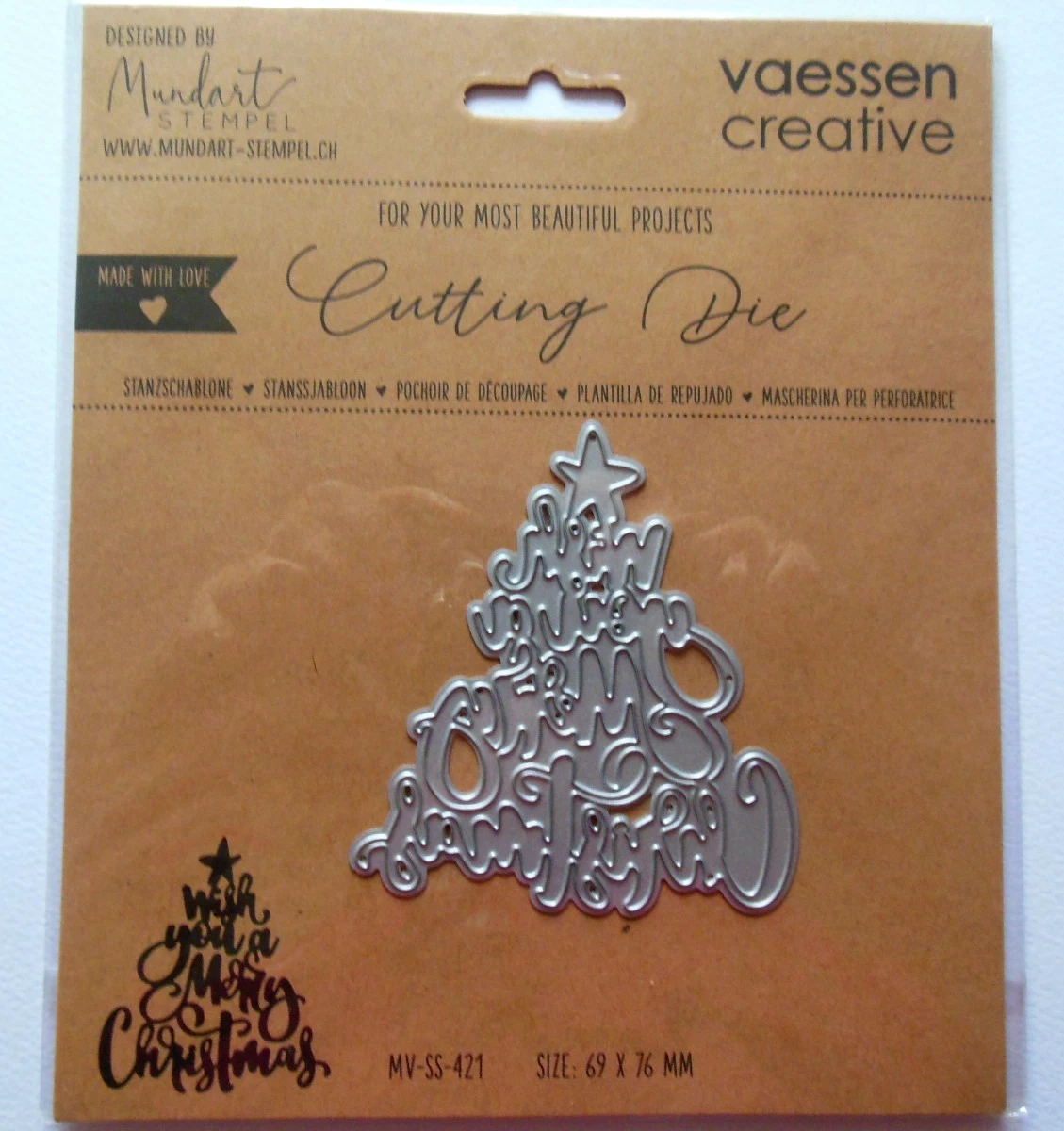 ECMQS Campingzelt Stanzschablone – DIY Prägeschablone Aus Kohlenstoffstahl | Für Scrapbooking, Karten, Papierhandwerk | Ca. 7 X 3,4 Cm