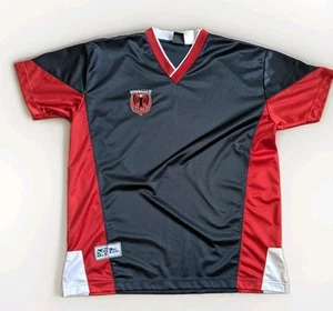 Vintage Dc United MLS Pro Player Jersey 1990's Black/Red Lightening Bolts XL - Picture 1 of 24