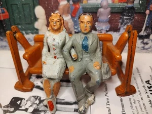 Manoil Man & Woman On Kilgore Lawn Swing - Picture 1 of 3