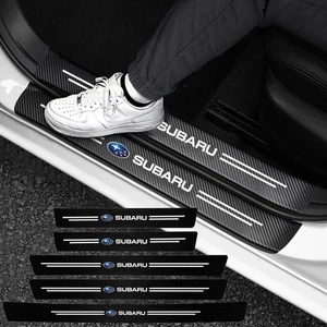 4PCS For Subaru Door Sill Protector Sticker Anti Scratch Scuff Guard Cover Trim - Picture 1 of 8
