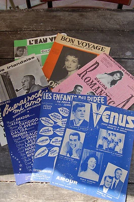  PARTITIONS ANCIENNES x 7 - bOURVIL - DALIDA - GLORIA LASSO-  -  //C44// - Photo 1/4