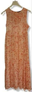 NWOT Women's Vera Wang Peach Layered Spring Dress Floral Small 100% Polyester - Picture 1 of 10