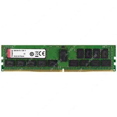 Kingston 32GB 2Rx4 PC4-2133 RDIMM DDR4-17000 ECC Registered Server Memory RAM 1x - Image 1 of 2