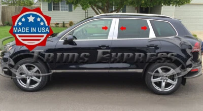 2011-2018 Volkswagen Touareg 6Pc Chrome Pillar Post Stainless Steel Trim Door - Image 1 of 2