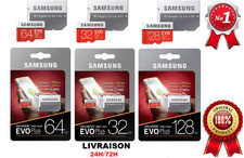  Carte Mémoire Samsung Evo Plus Micro sd 32/64/128 GO SDXC/SDHC+ Adaptateur