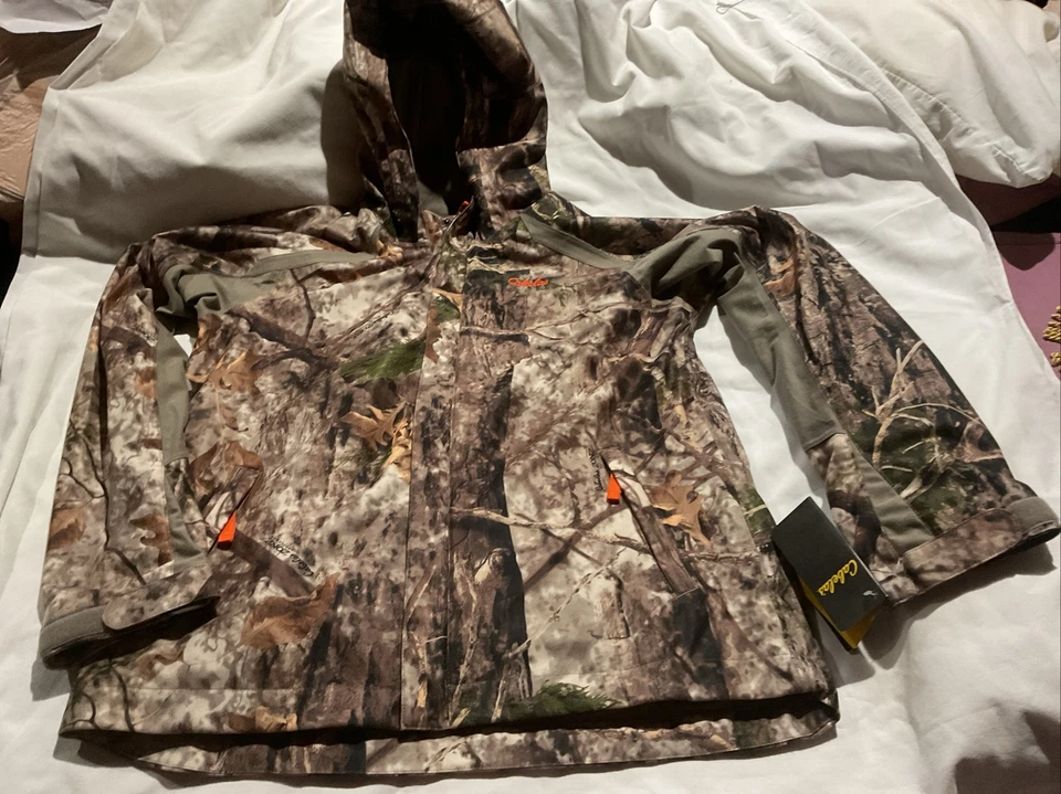 Cabelas Zonz Woodland Camo Hooded Jacket Youth 2XL FULL Zip Hunting Outdoors - Image 1 of 4