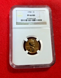1958 US ONE CENT NGC PF 66 RD - Picture 1 of 2