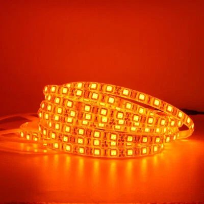 Orange LED Flexible Strip Light 600NM Waterproof 5050 LED tape string lamp DC12V - Image 1 of 4