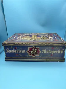 Tole Style Cookie Biscuit Tin Gruss Aus Nurnberg Haeberlein Metzger Germany - Picture 1 of 11