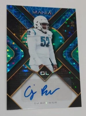 2022 Wild Card Auto AM-TH6 Mania CJ BREWER 2/5 Coastal Carolina, Tampa Bay Bucs - Image 1 of 4