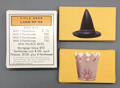 Monopoly Wizard Of Oz Collectors Replacement Title Deed & Community Chest Cards - Image 1 of 4