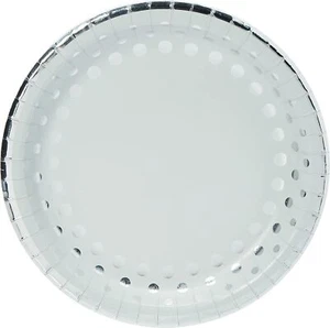 Sparkle & Shine Silver Wedding Anniversary Party 10.25" Paper Banquet Plates - Picture 1 of 1
