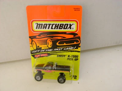 1995 MATCHBOX SUPERFAST MONSTER TRUCK #72 CHEVY K-1500 PICK-UP NEW ON CARD - Image 1 of 3