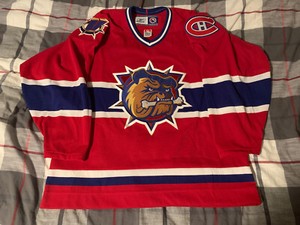 Reebok Hamilton Bulldogs Jersey Size Large Red AHL