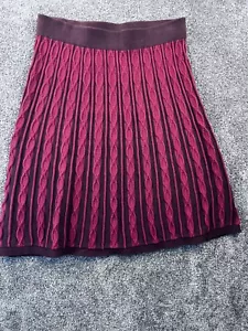 Knitted Dove Anthropologie Skirt Womens S High Elastic Waist Brown Knit Brown - Picture 1 of 9