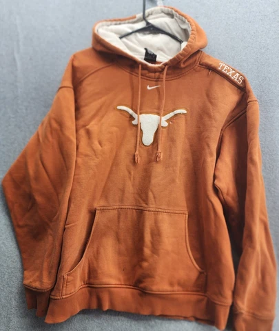 Nike Texas Longhorns Center Swoosh Hoodie Orange Embroidered Sweatshirt Large Cover