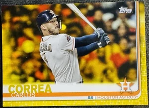 Carlos Correa 2019 Topps Series 1 Walgreens Yellow #32 Houston Astros - Picture 1 of 2