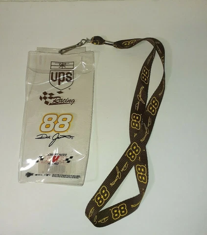 Dale Jarrett # 88 Nascar UPS Keychain Lanyard Badge Credential Holder w/Flap Cover