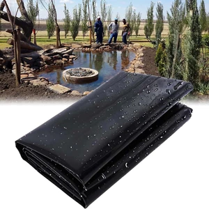Black Pond Liner Waterproof Pond Lining 1X6M 3X7M 4X4M 5X8M 7X10M Preformed Koi - Picture 1 of 12