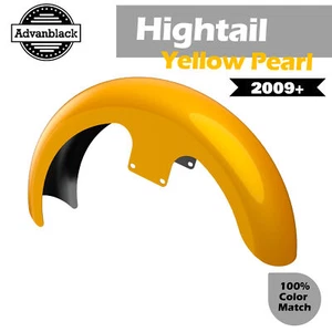 HIGHTAIL YELLOW PEARL 21" Reveal Wrapper Hugger Front Fender For 09+ Harley - Picture 1 of 9