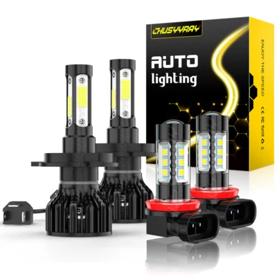 Kit de lâmpadas de neblina para Nissan Cube 2009-2014 4x 6000K farol de LED feixe alto/baixo - Imagem 1 de 4