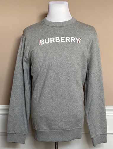 Felpa Burberry Fawson grigio pallido 2XS 8052992 (oversize) nuova con etichetta $680