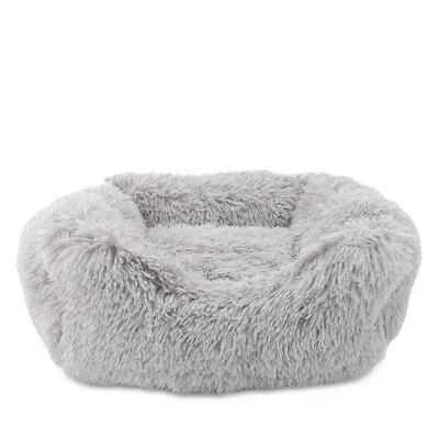 Precious Tails Super Lux Shaggy Cuddler Pet Bed Medium Ice Gray  Foto 1 de 2