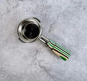 Coffee Espresso Vacuum Dye Wood 58mm E61 Bottomless Portafilter - Short Green Ha - Picture 1 of 3