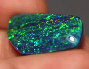 Big A+ Australian Coober Pedy Opal Natural Triplet 21x12x5 mm pendant ring - Picture 1 of 7