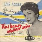 Lys Assia - Was Kann Schöner Sein 7" Single Mono blu Vinyl Schal