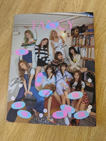 SIGNED TWICE FANCY C Ver. All Member Autographed Album Cover