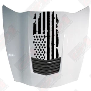 C7 CORVETTE DISTRESSED FLAG HOOD DECAL. 2014-2019 Corvette.    - Picture 1 of 11
